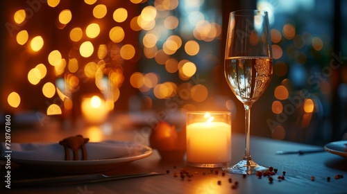 A soft-focus background with blurred lights, conveying the enchantment of a c...