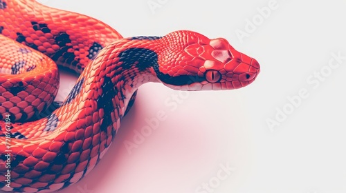 Red snake. Background for text.