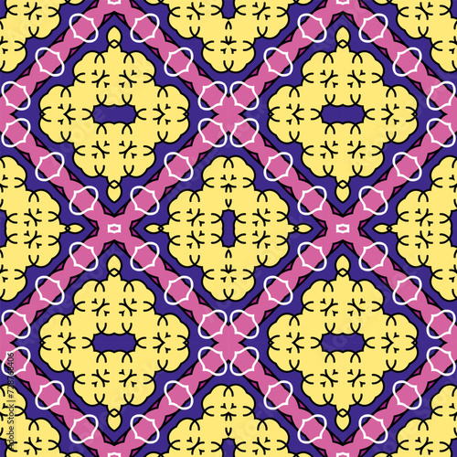 Seamless pattern with original geometric texture. Diagonal orientation. Vector illustration