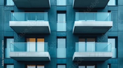 The repetitive patterns of apartment balconies, an ode to urban living and ar...