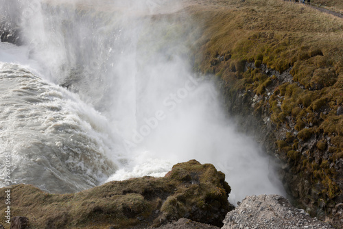 Iceland. Gulfoss waterfall on a sunny summer day.