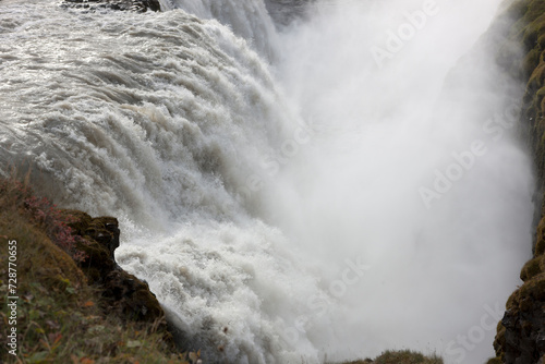 Fototapeta Naklejka Na Ścianę i Meble -  Iceland. Gulfoss waterfall on a sunny summer day.