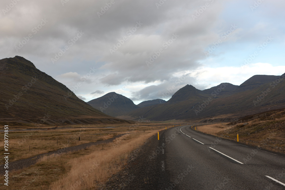 Fototapeta premium Iceland landscape on a cloudy summer day.