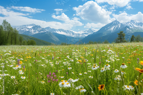 Alpine meadow in full bloom