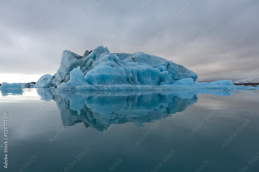 Iceland Ice lagoon on a cloudy summer day. Iceland Ice lagoon on a cloudy summer day.