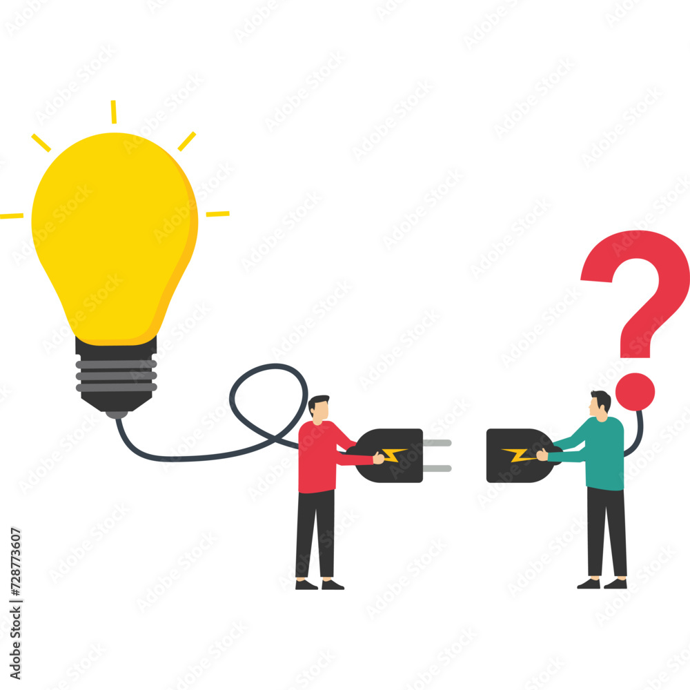 Businessman or leader repairing giant light bulb. Generate ideas for business processes and solutions. Leaders who face problems to find solutions for the organization. flat vector illustration. Businessman or leader repairing giant light bulb. Generate ideas for business processes and solutions. Leaders who face problems to find solutions for the organization. flat vector illustration.