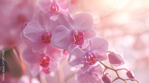 enchanting world of flora  a delicate colored orchid in full bloom