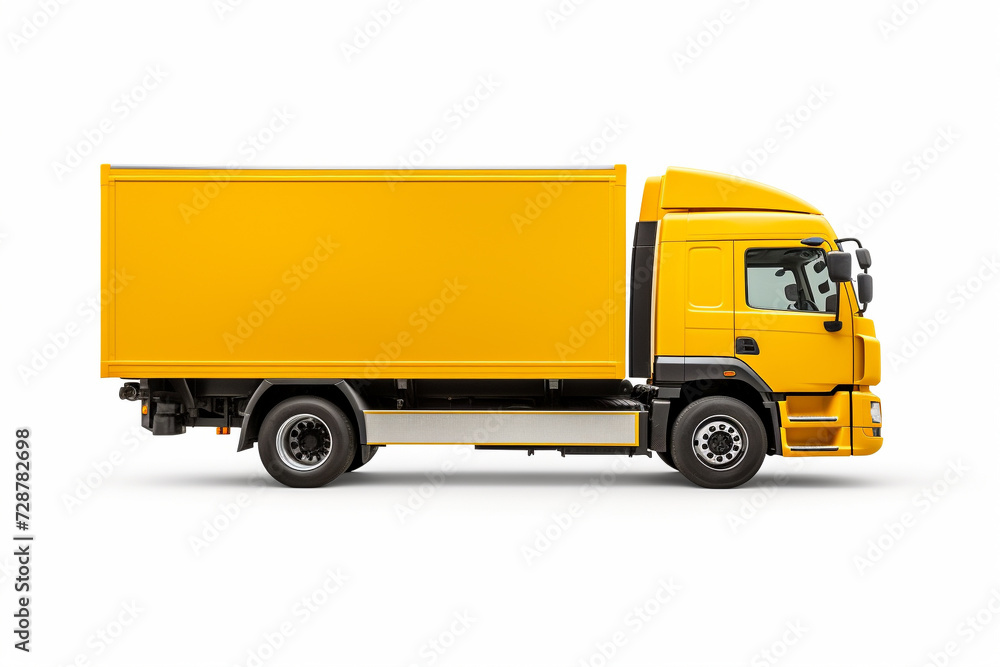 yellow truck isolated on white yellow truck isolated on white