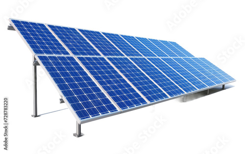 Cyan Photovoltaic Panels isolated on transparent Background