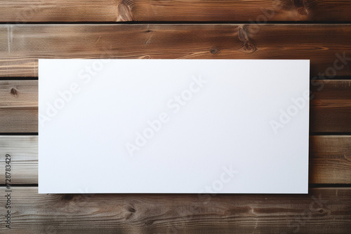 blank sign on wooden wall