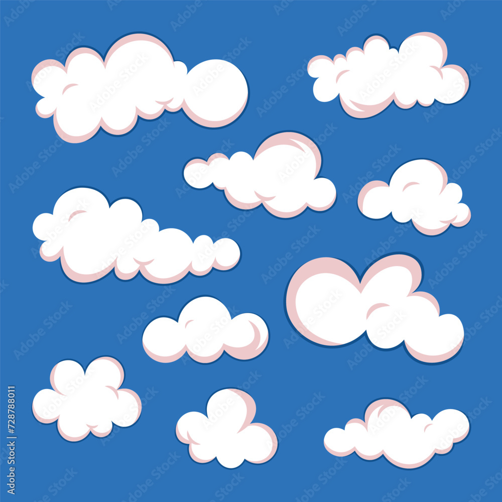 Cloud set icon vector illustration Cloud set icon vector illustration