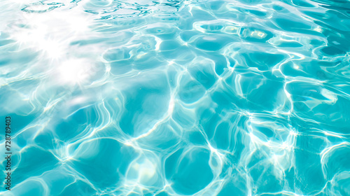Water panoramic banner background. White aqua texture, surface of ripples, rings, transparent and sunlight