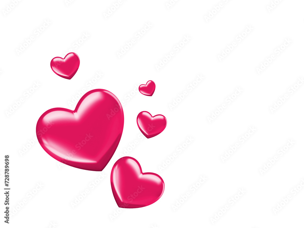 Love for Happy Valentines Day pink color for 14 February in Isolated background, Happy Valentine text design in pink color. 