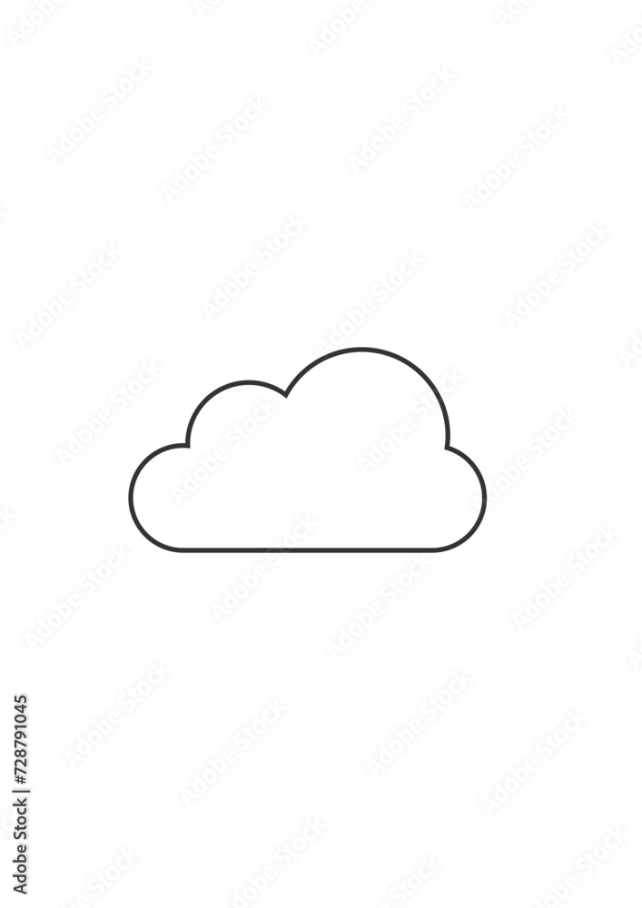cloud computing icon on white background cloud computing icon on white background