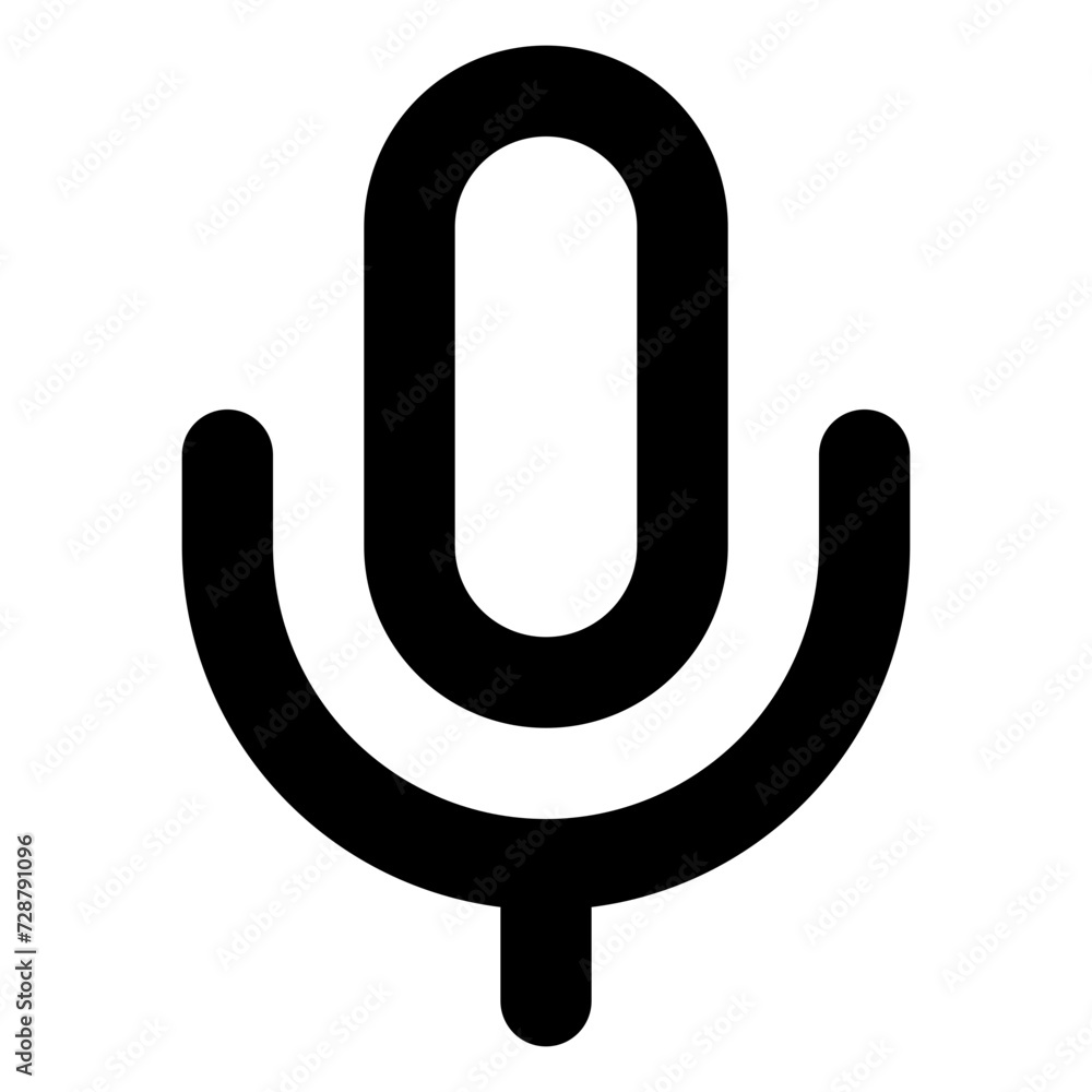 Mic symbol or icon on a white background Mic symbol or icon on a white background
