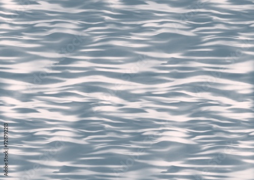 Water Illustration, Pool Summer Ocean Waves, Graphic Art Background Texture, Bright Blue Cropped Water Waves