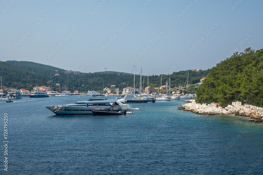 Panorama of Town of Fiskardo, Cephalonia, Greece Panorama of Town of Fiskardo, Cephalonia, Greece