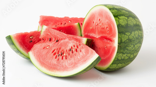 A watermelon on white background