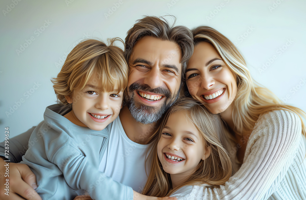 happiness family portrait, AI generated happiness family portrait, AI generated