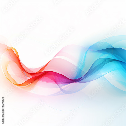 colourful waves on white background made with generative ai
