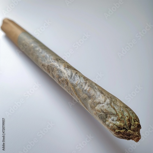 medical marihuana in blunt on white background