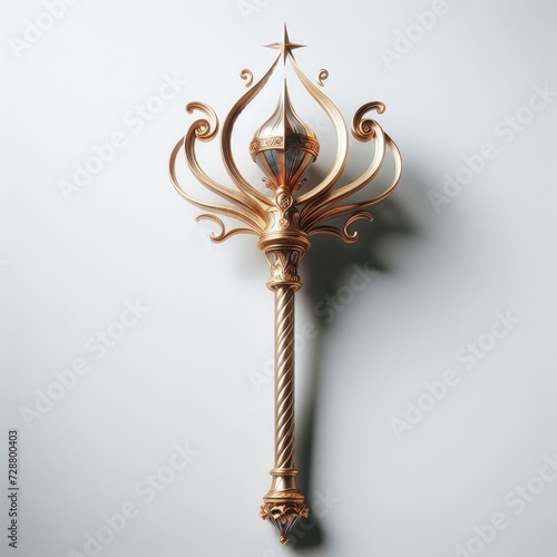 antique golden magic staff photo