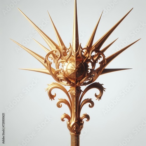 antique golden magic staff photo