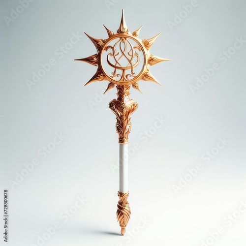 antique golden magic staff photo