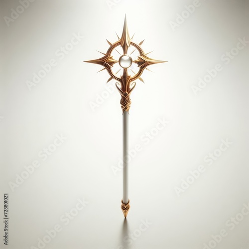 antique golden magic staff