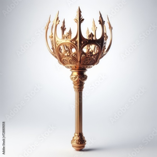 antique golden magic staff photo