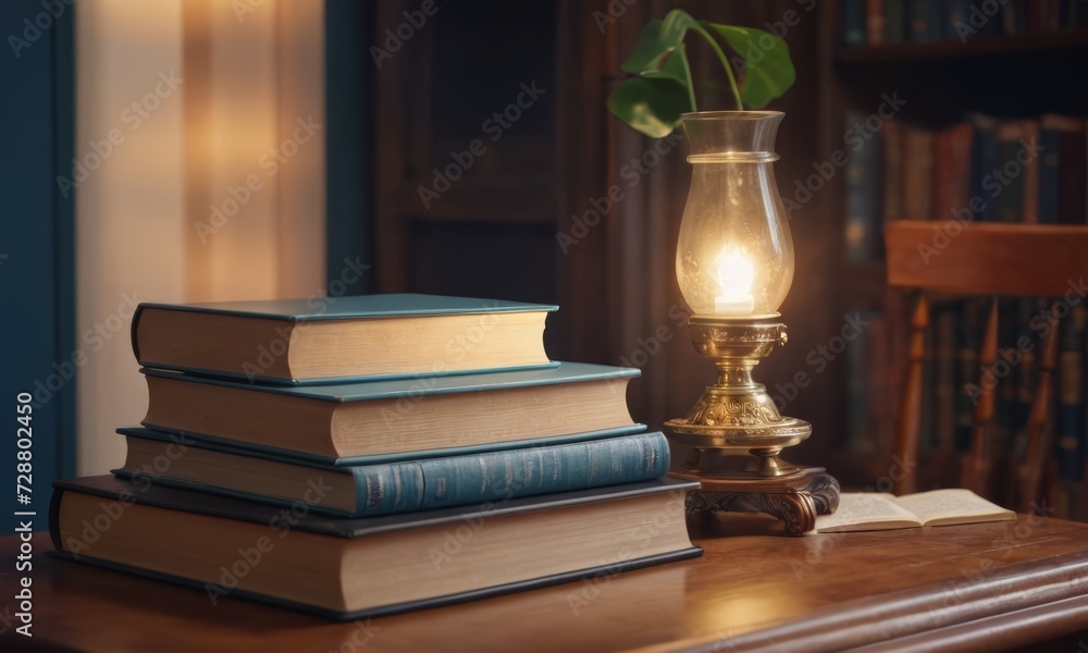 stack of books on the table stack of books on the table