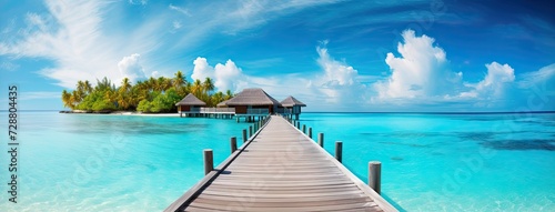 Pier Leading to Small Island in the Ocean © Marharyta