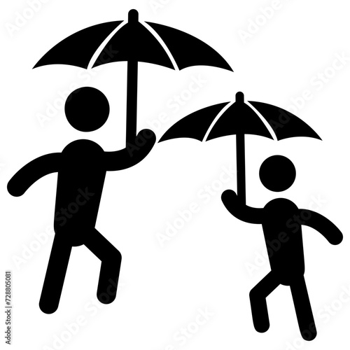 Child Under Umbrella 