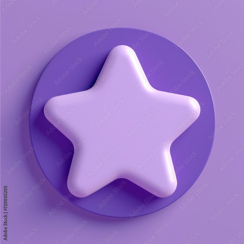 Modern review icon with purple color and 3D style Modern review icon with purple color and 3D style
