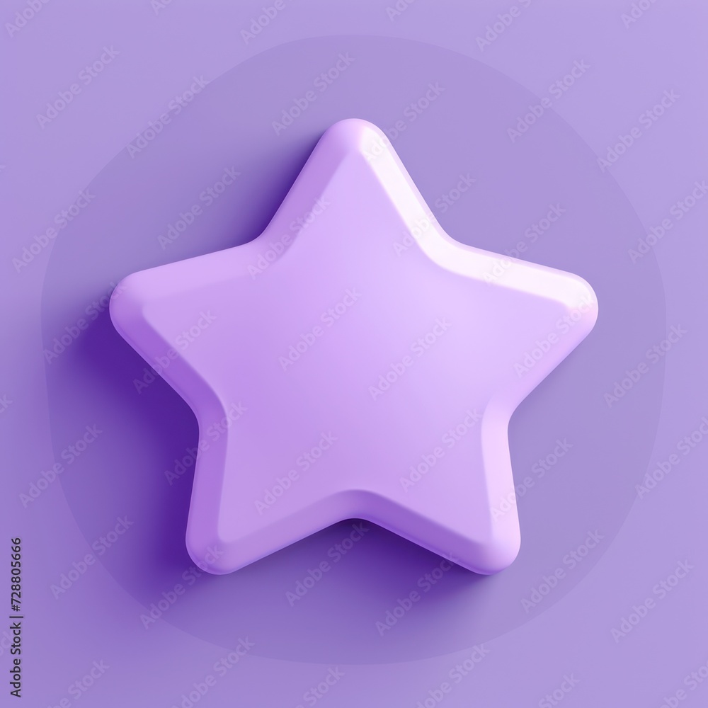 3D review icon with purple color 3D review icon with purple color