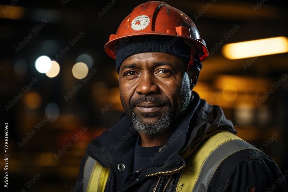 Professional Excellence: A Black Industry Maintenance Engineer Poses with Confidence, Exemplifying Expertise and Dedication to Their Craft Professional Excellence: A Black Industry Maintenance Engineer Poses with Confidence, Exemplifying Expertise and Dedication to Their Craft