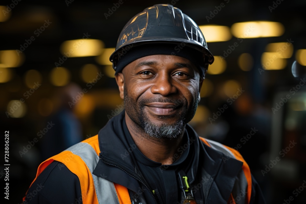Professional Excellence: A Black Industry Maintenance Engineer Poses with Confidence, Exemplifying Expertise and Dedication to Their Craft Professional Excellence: A Black Industry Maintenance Engineer Poses with Confidence, Exemplifying Expertise and Dedication to Their Craft