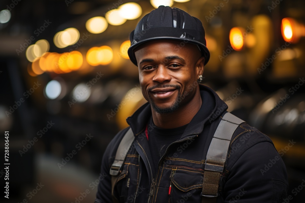 Technical Mastery: The Portrait of a Black Industry Maintenance Engineer Radiates Competence and Skill in Maintaining Industrial Equipment and Systems Technical Mastery: The Portrait of a Black Industry Maintenance Engineer Radiates Competence and Skill in Maintaining Industrial Equipment and Systems