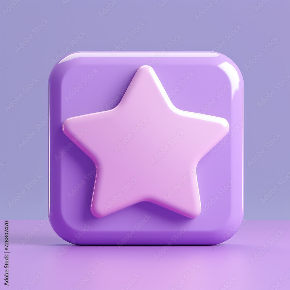 3D render of review icon with purple color 3D render of review icon with purple color