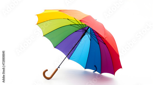 Colored umbrella on isolated white background