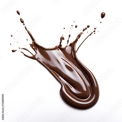 Chocolate sauce splash isolated on a white background