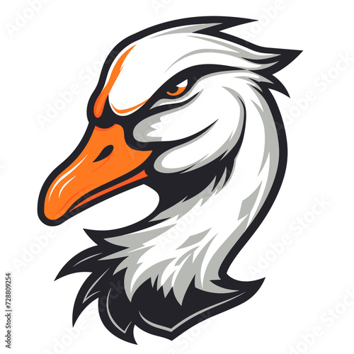 Esport vector logo goose, icon, sticker, symbol, duck, swan, bird