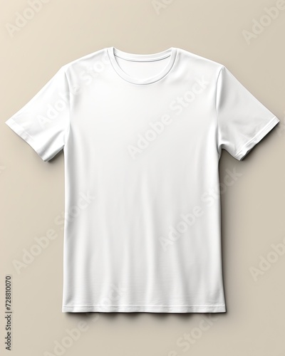 mockup of a plain white t-shirt laying on a colorful background.