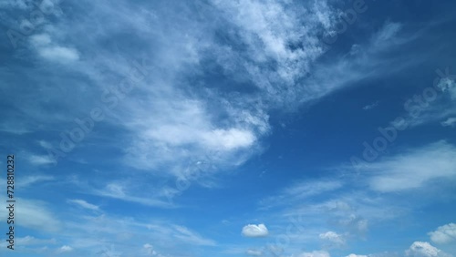 Cinemagraphs b-roll cirrus clouds. Early winter after rain the sky is always bright. Cirrus. photo