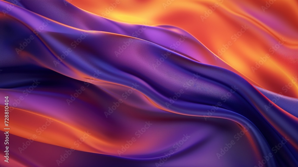 Abstract gradient movement in blue and purple, 3D background