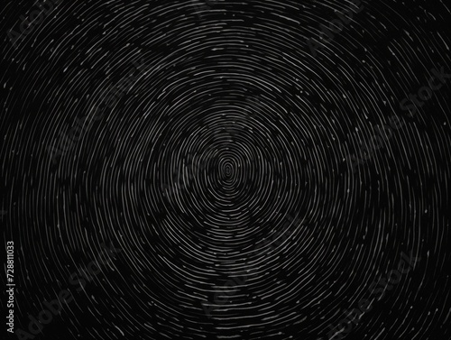 A black and white image of a star trail. Generative AI.