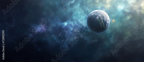 Planet and space, space background © Alex