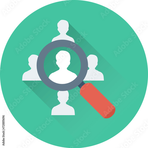 Personnel Search Vector Icon