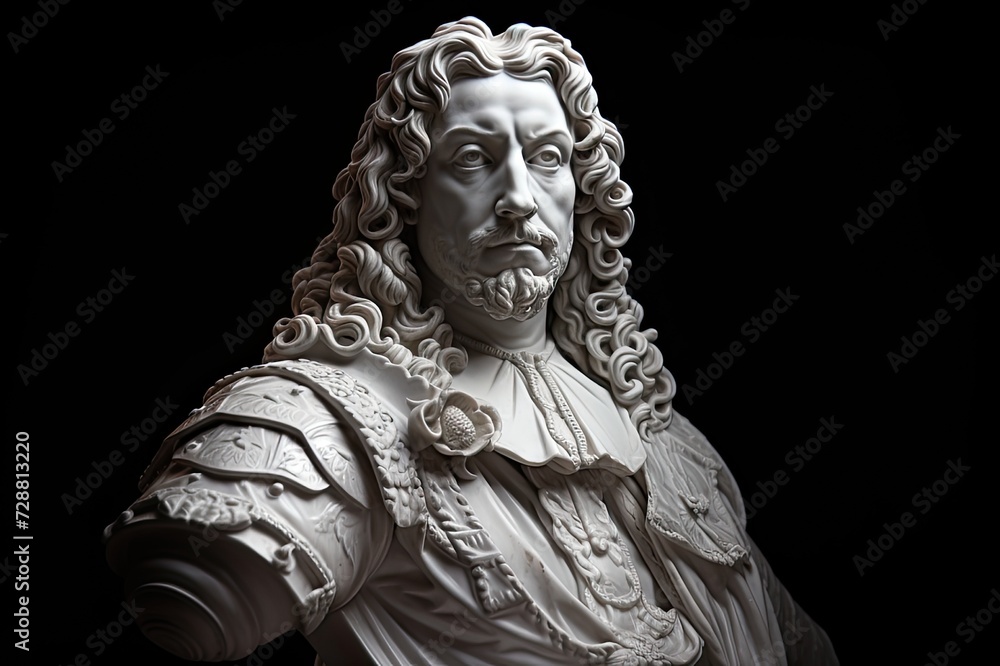 Francois de La Rochefoucauld portrait statue.