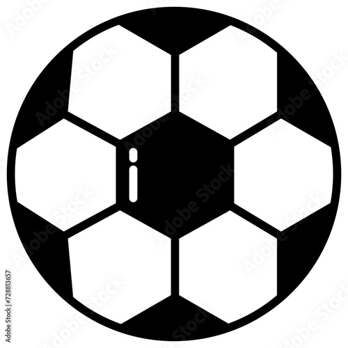 Soccer Ball glyph and line vector illustration